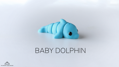 Baby Delfin Deko Figur / Schlüsselanhänger - Print'n'Style