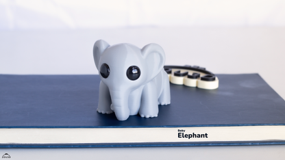 Baby Elefant Deko Figur / Schlüsselanhänger - Print'n'Style